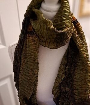 100% Silk Scarf In Beautiful Fall Colors